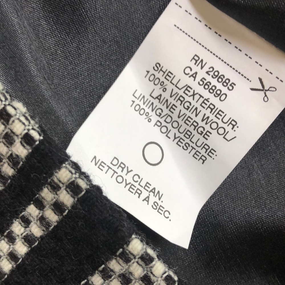 Pendleton Virgin Wool Black and White Tartan Plaid Women Blazer Jacket Size S - Picture 16 of 16